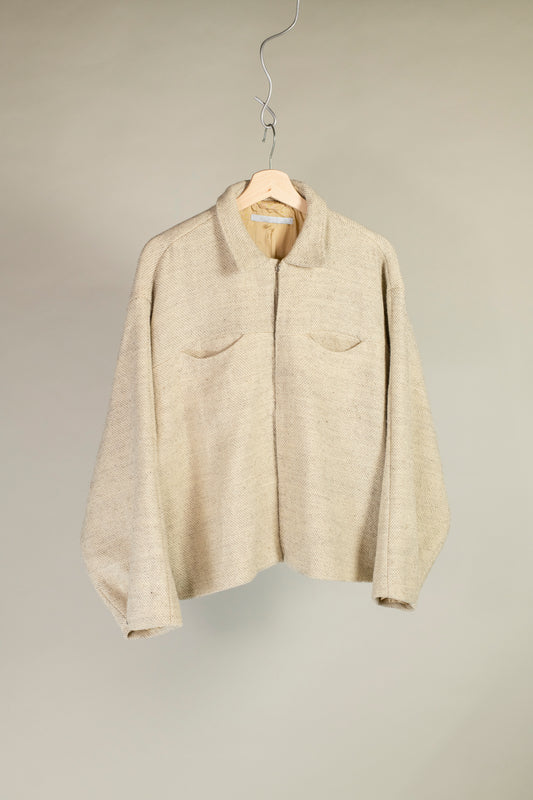 cropped box jacket x grays