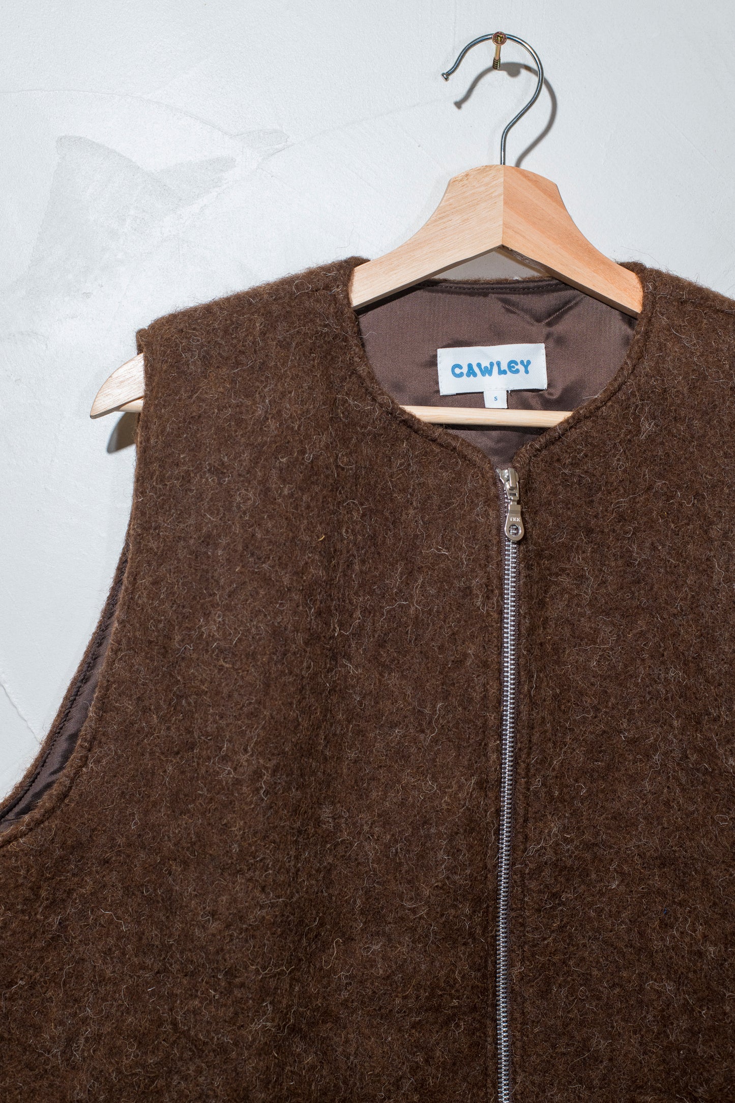 River Vest - Portuguese long hair wool zip