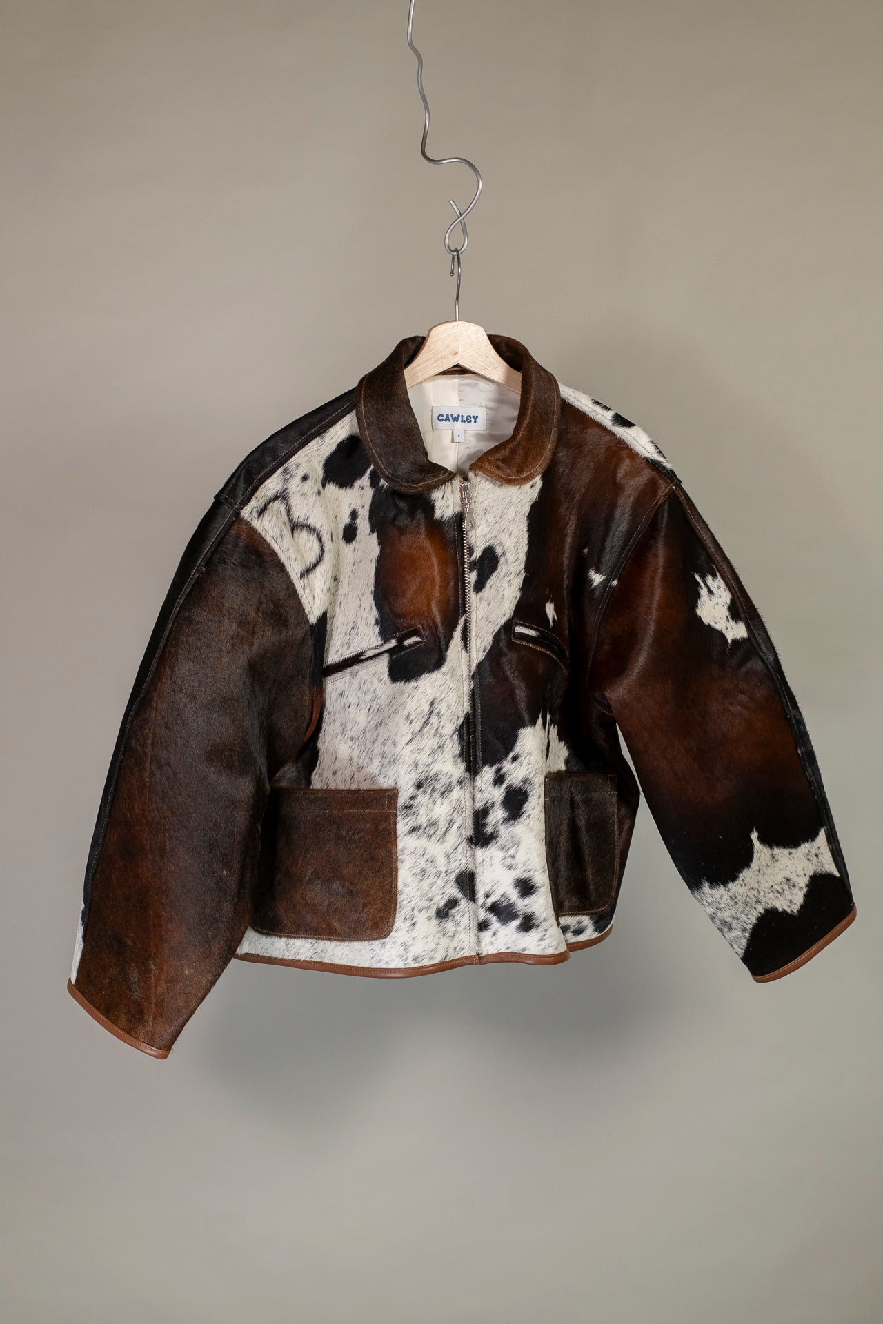 flying jacket - leather hair on