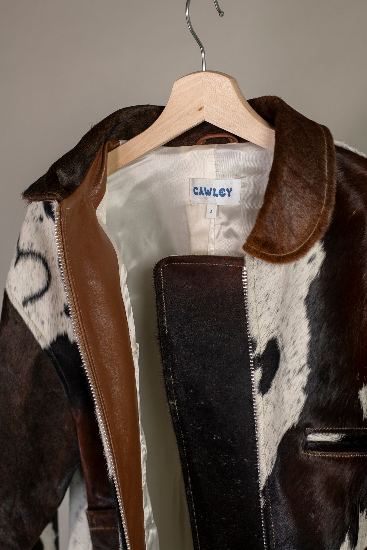 flying jacket - leather hair on