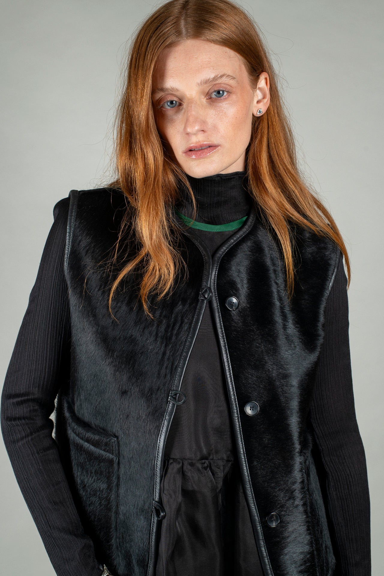 Heart Shaped Blue Sapphire Stud - Earring