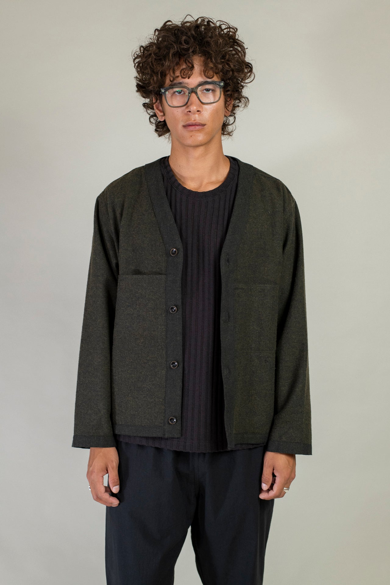V-Neck Utility Cardigan