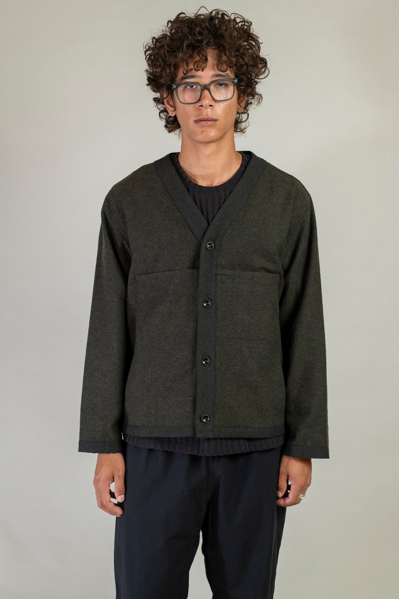 V-Neck Utility Cardigan