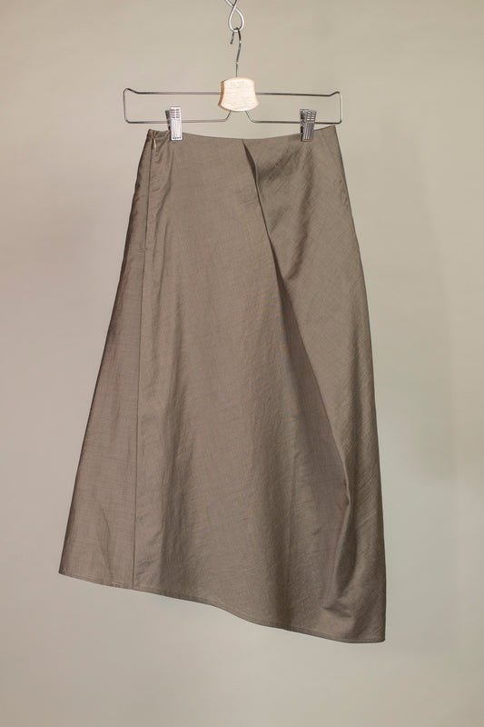 pleated drape skirt