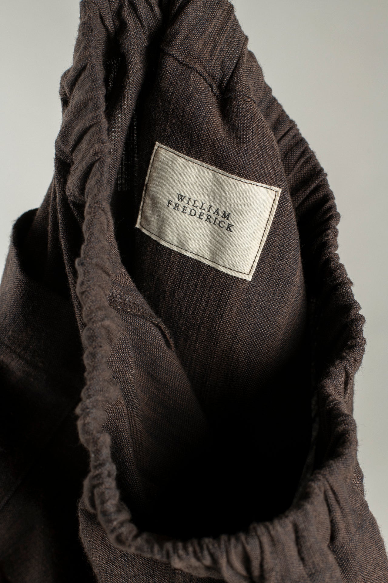 Cafe Pant - Brown Slub Cotton