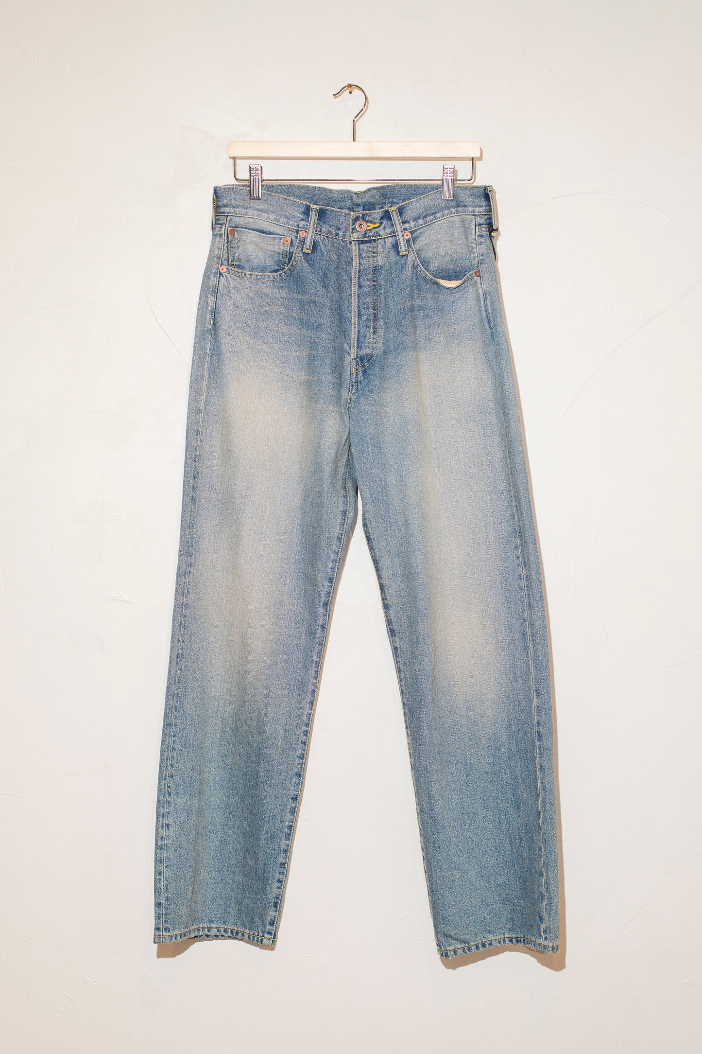 denim straight pants