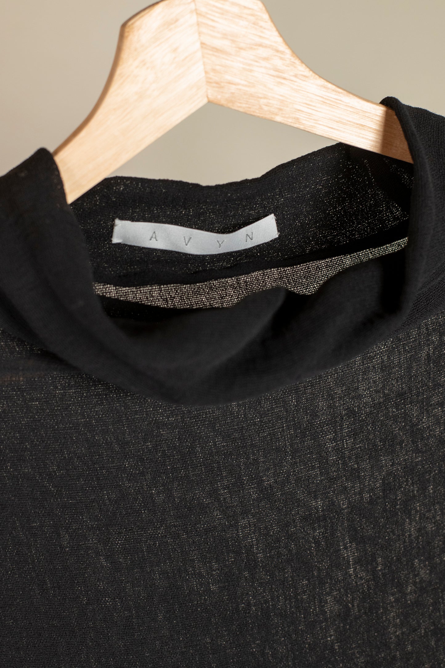 drape neck top tie  (cotton/viscose)