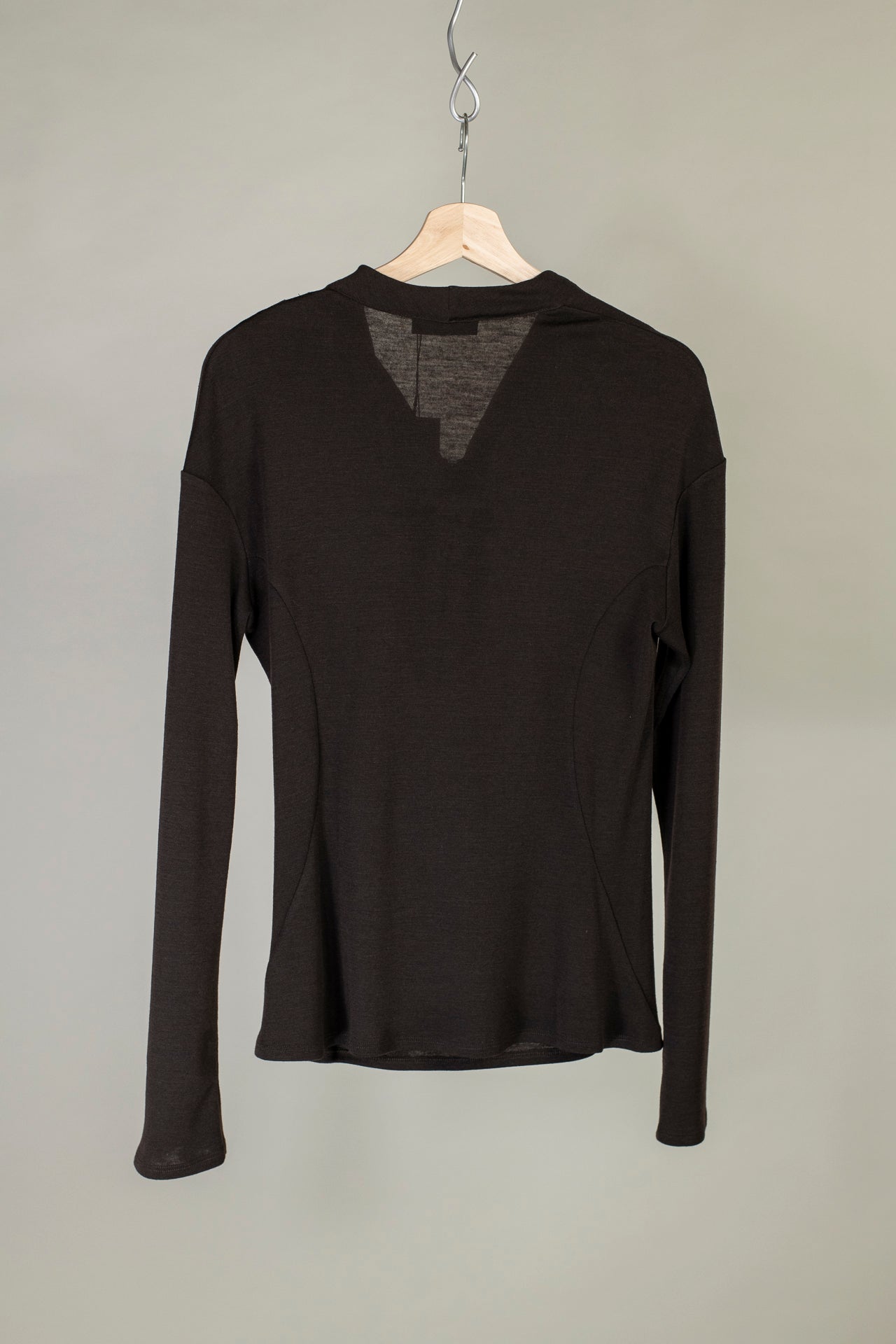 Cowl Neck Drape Long Sleeve