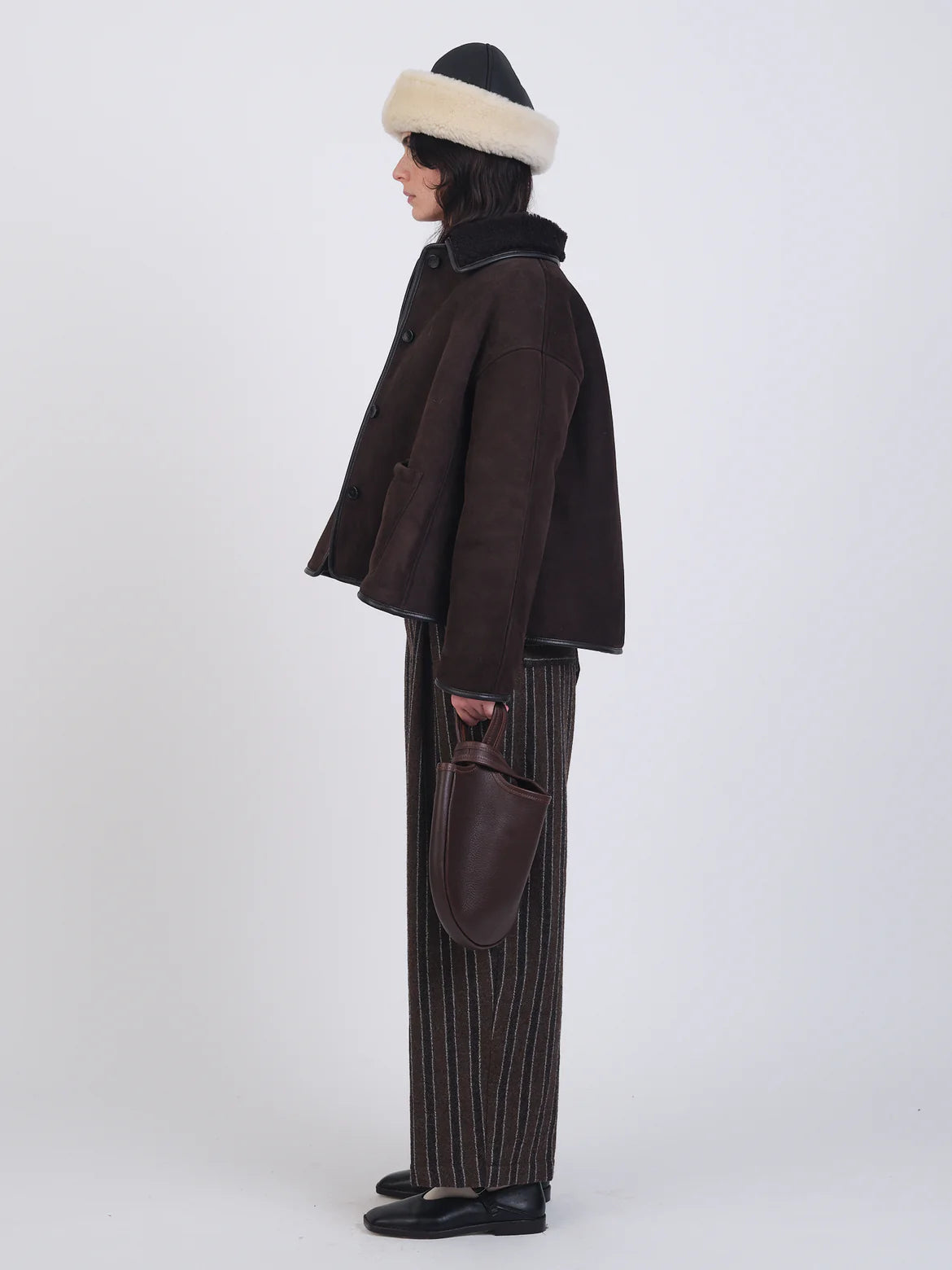 Suede Back Curly Hair Avis Jacket