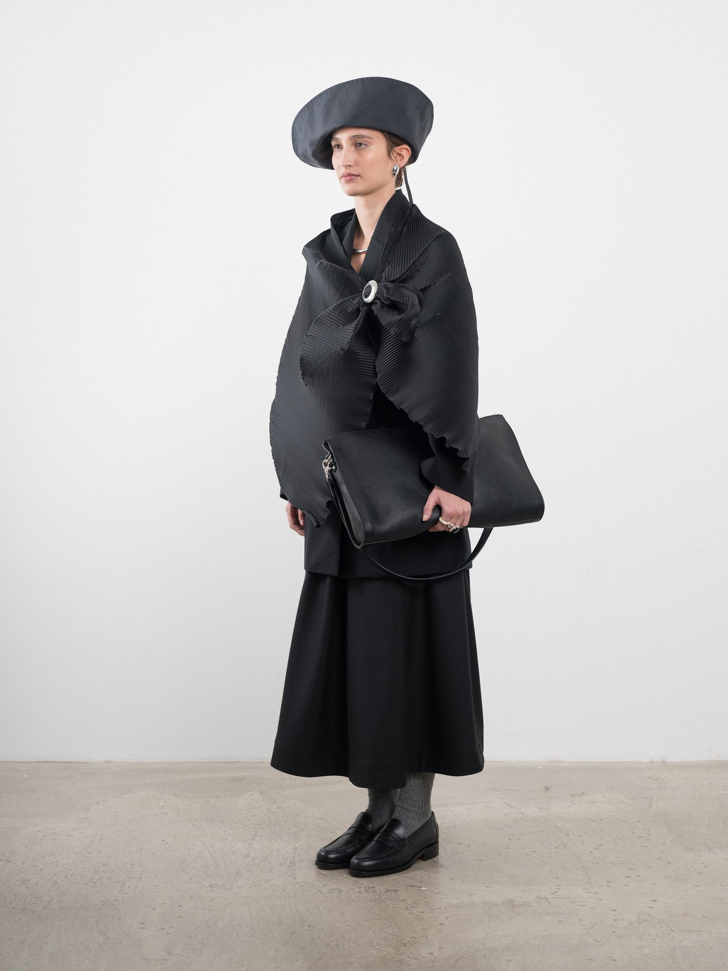 Pleated Scarf - Silk Dupion