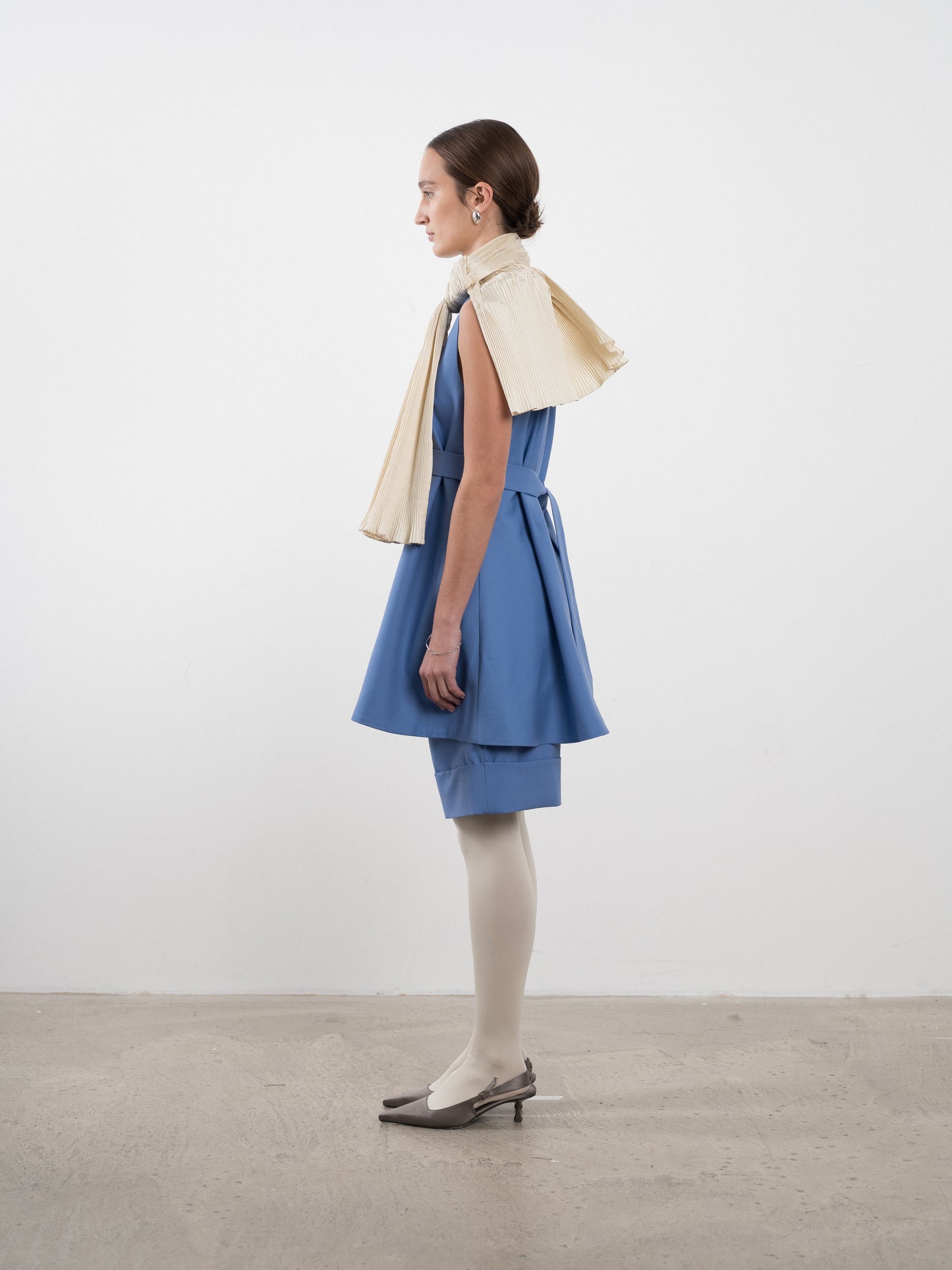 Pleated Scarf - Silk Dupion