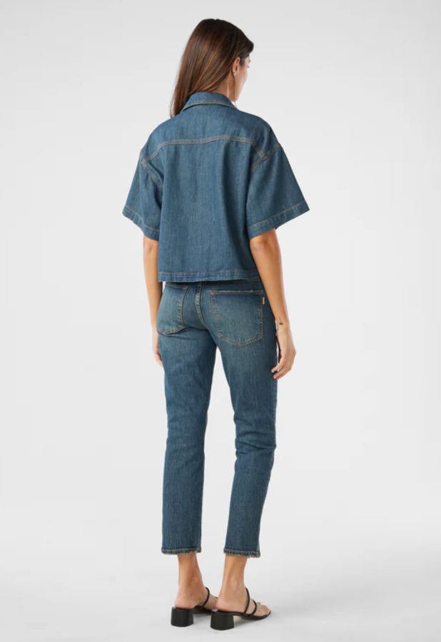 Lottie Cropped Boxy Tie-Shirt