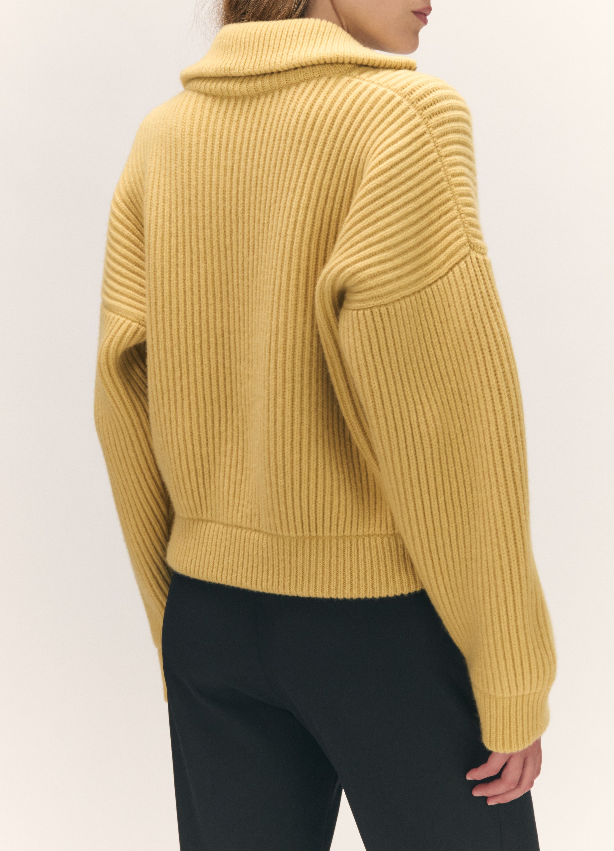 Rowan Rib Half Zip in Yellow