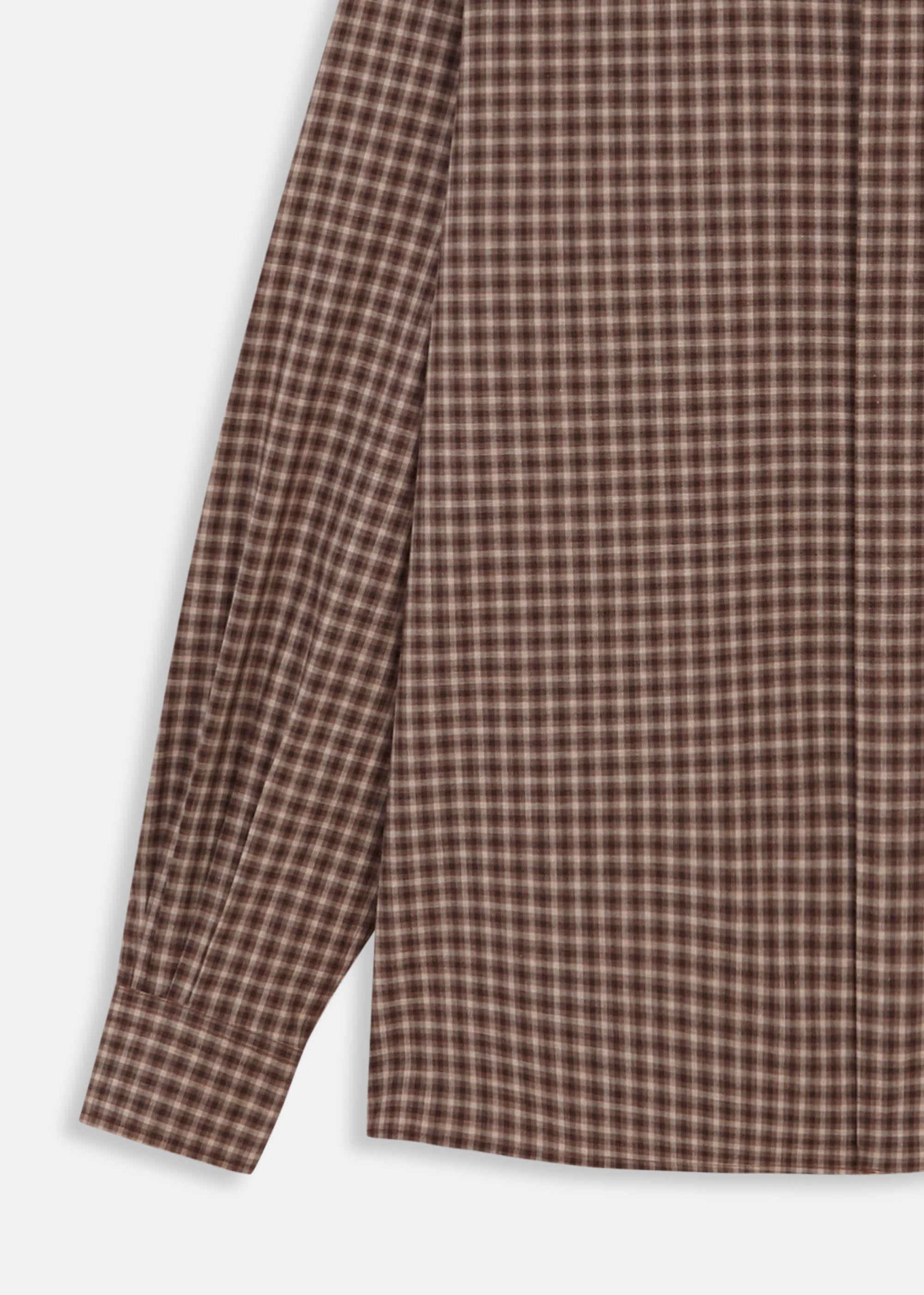 Camisas Manolo Brown Camel Checks Campo Shirt