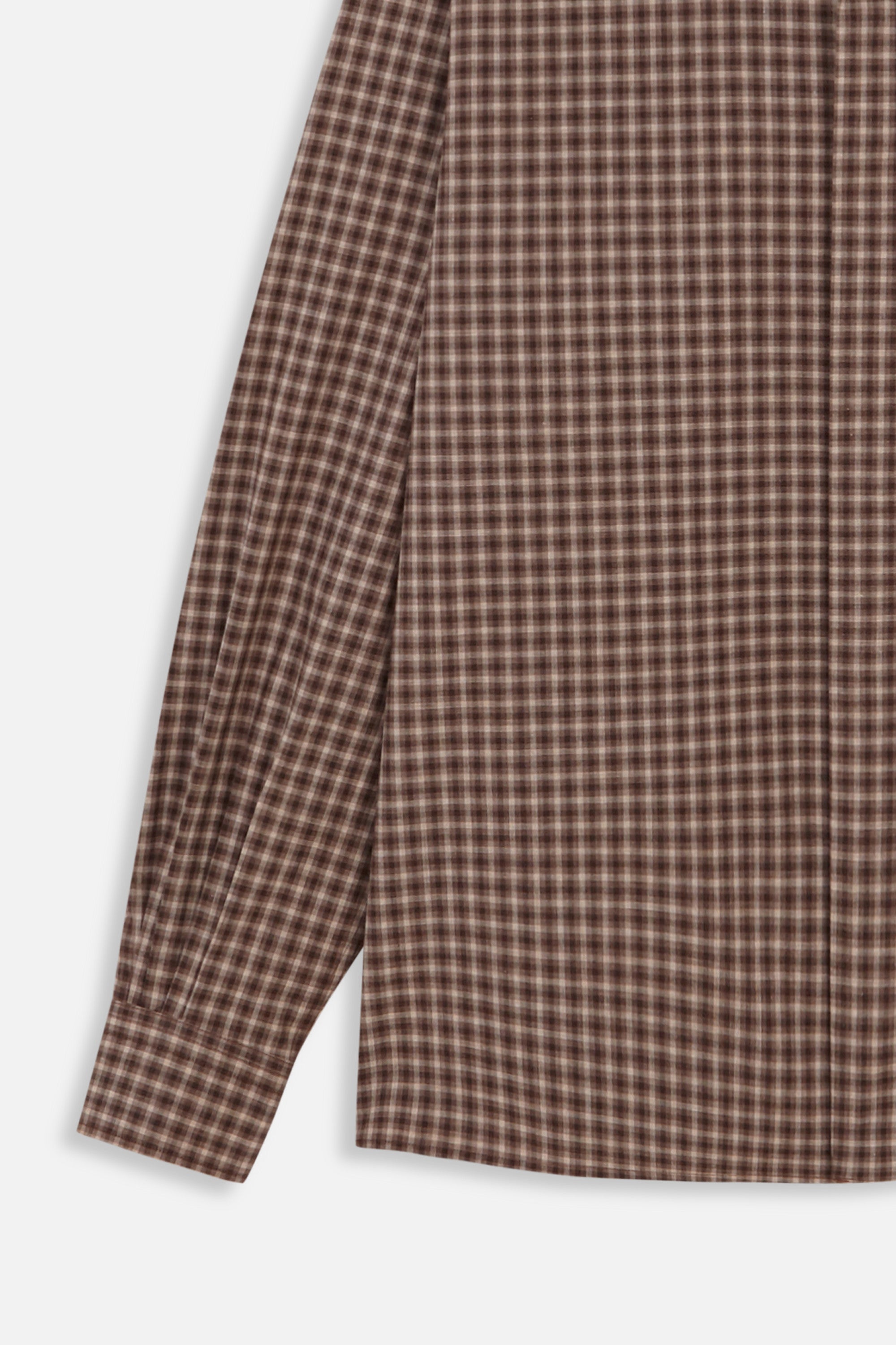 Camisas Manolo Brown Camel Checks Campo Shirt