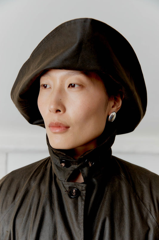 British Waxed Oilskin Belted Sun Hat