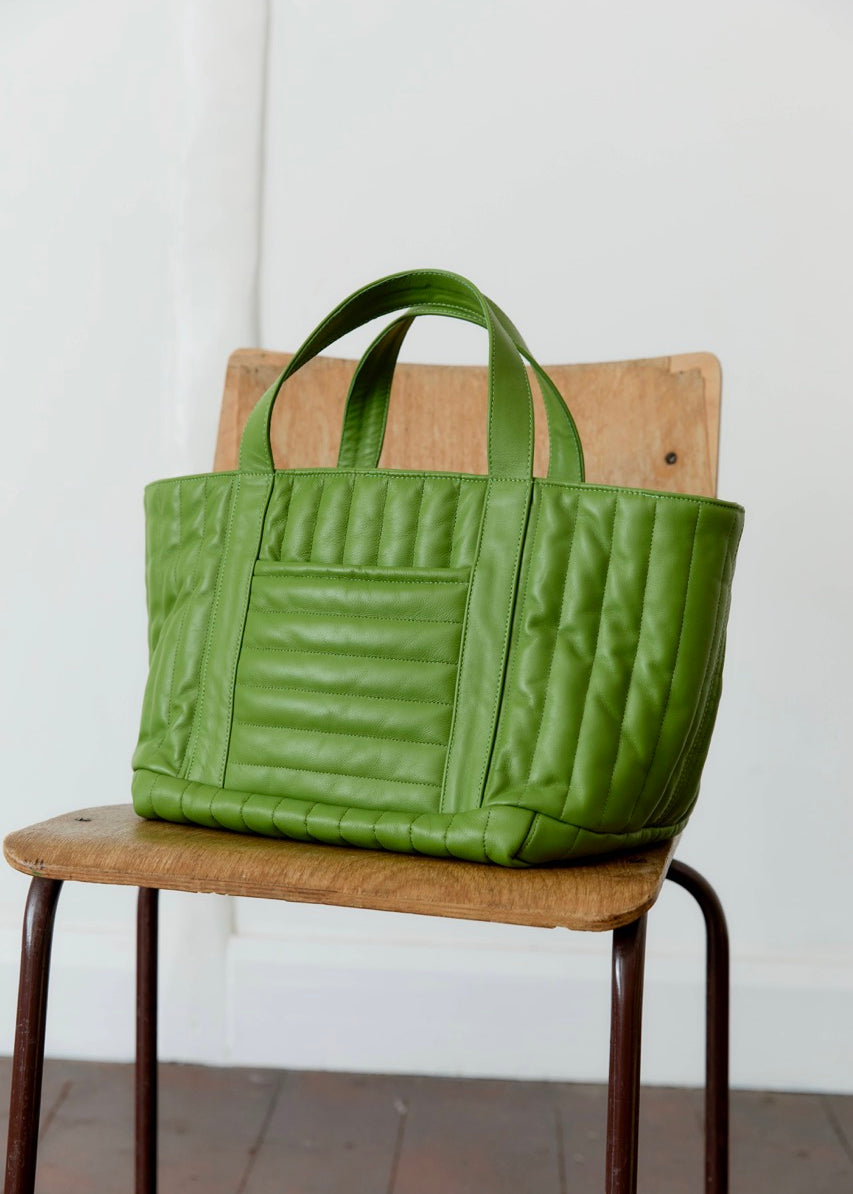 Quilted Nappa Mini Tote Bag with Coin Purse