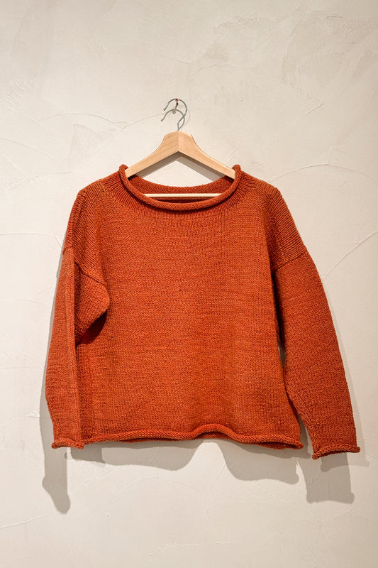 rolled edge sweater