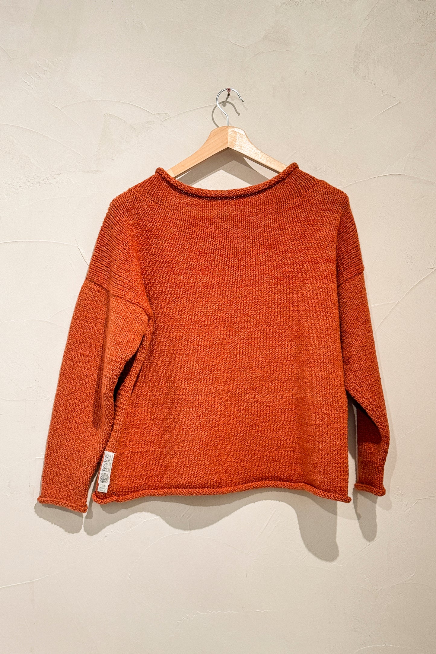 rolled edge sweater