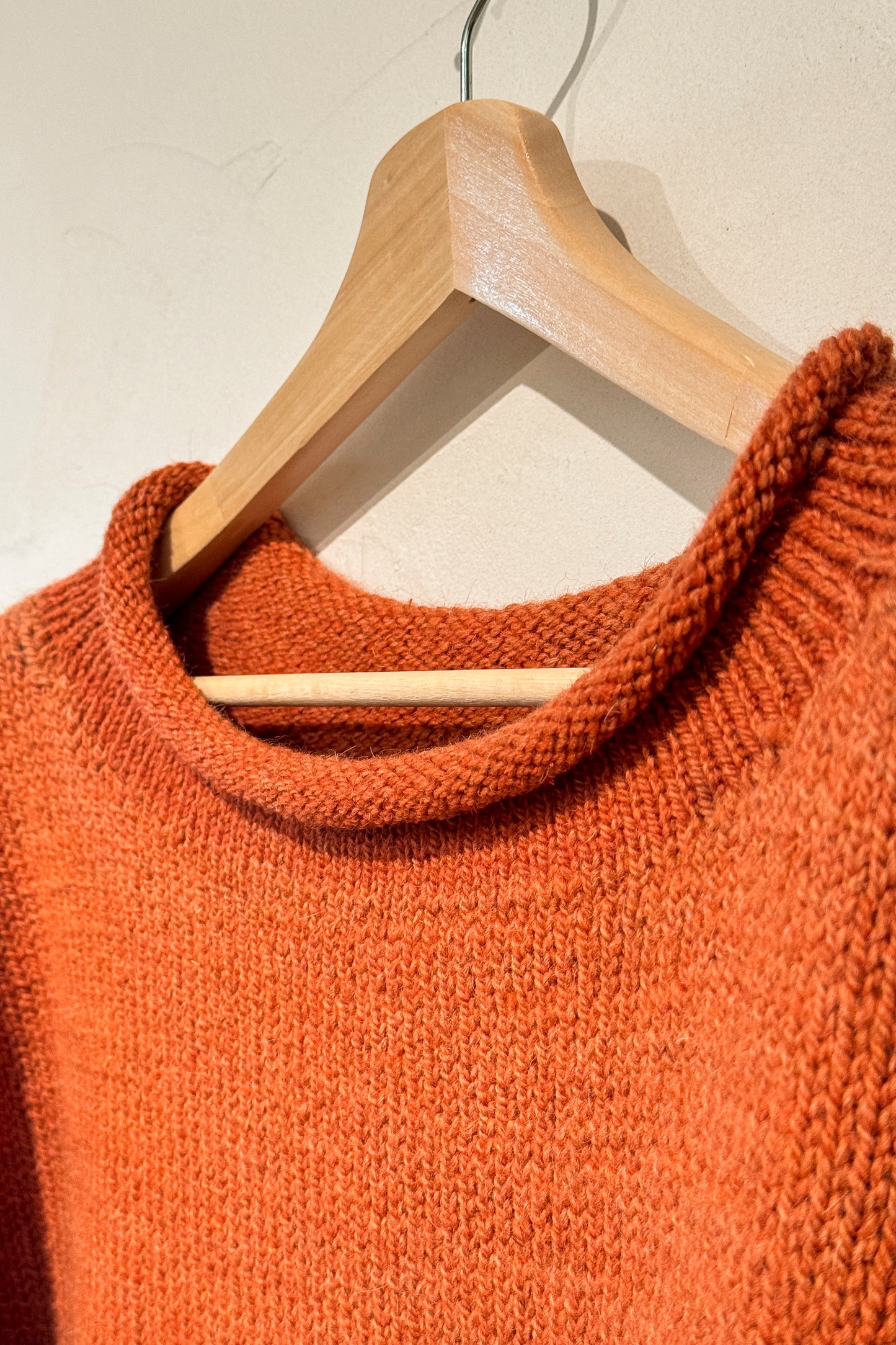 rolled edge sweater