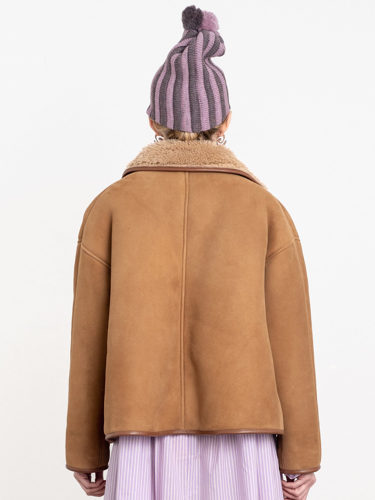 Suede Back Curly Hair Avis Jacket
