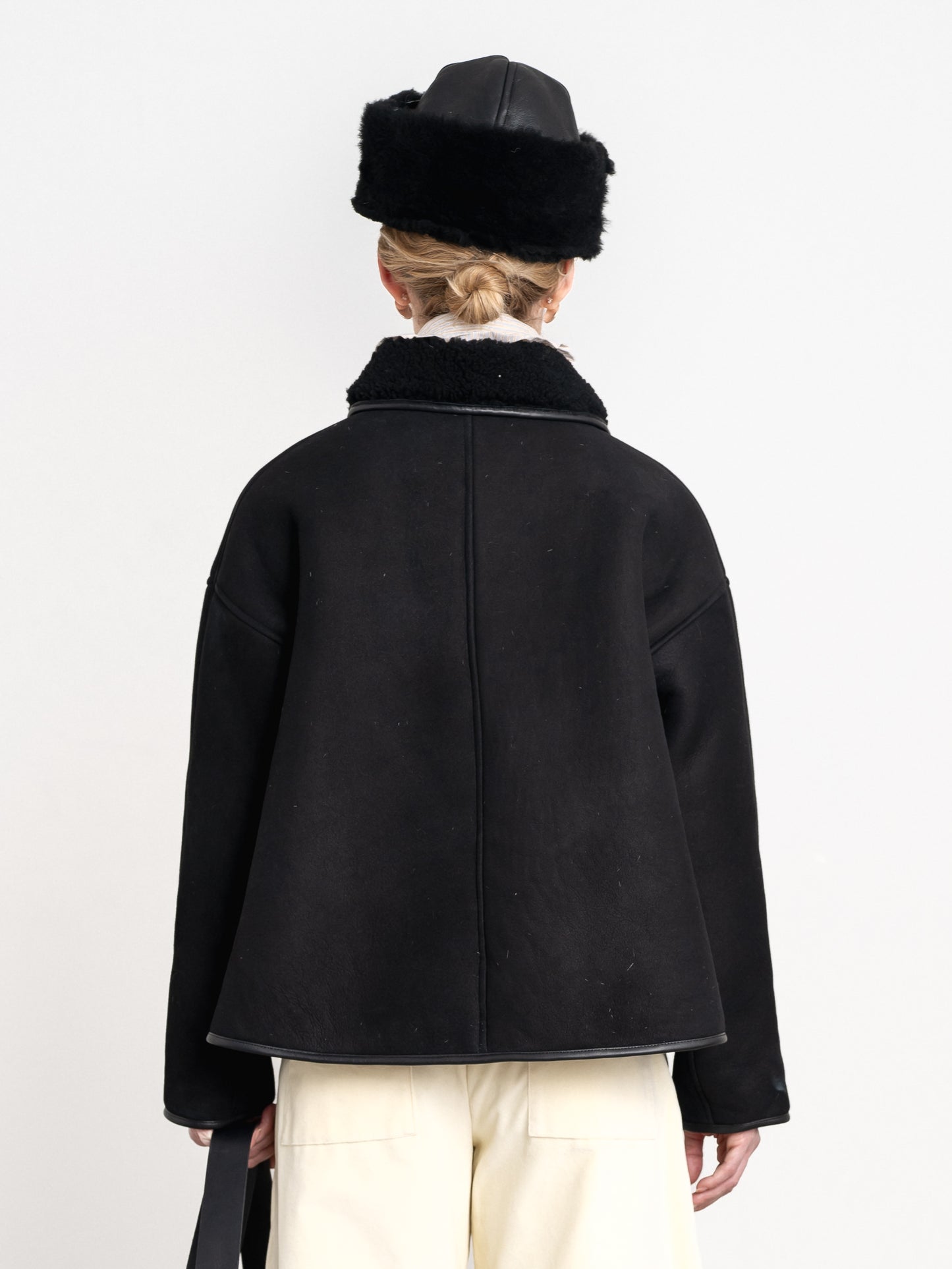 Suede Back Curly Hair Avis Jacket