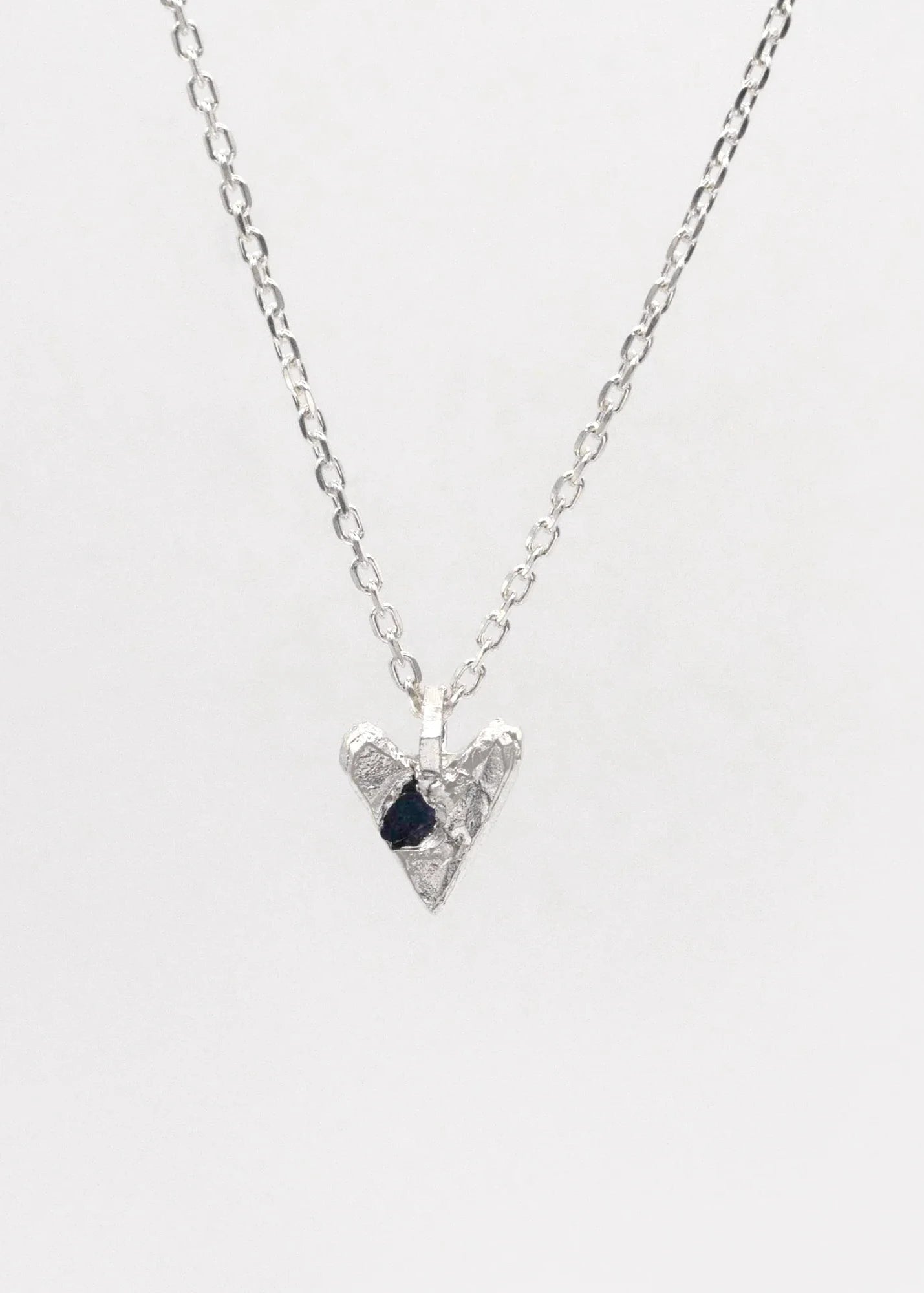 Blue Sapphire Una Heart - Necklace