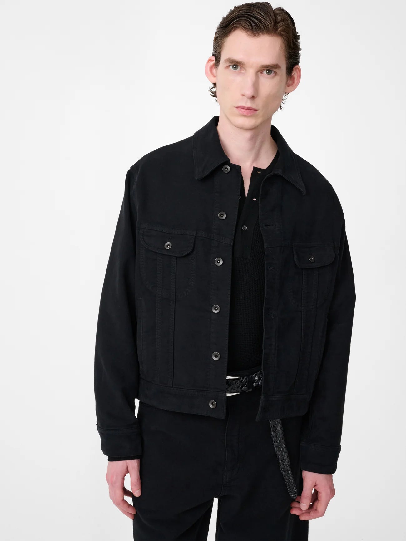 Derby Cropped Jacket - Black