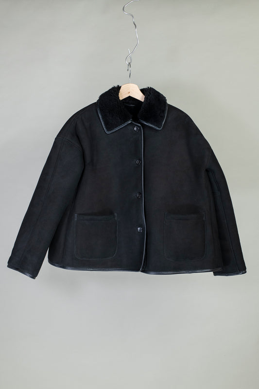 Suede Back Curly Hair Avis Jacket