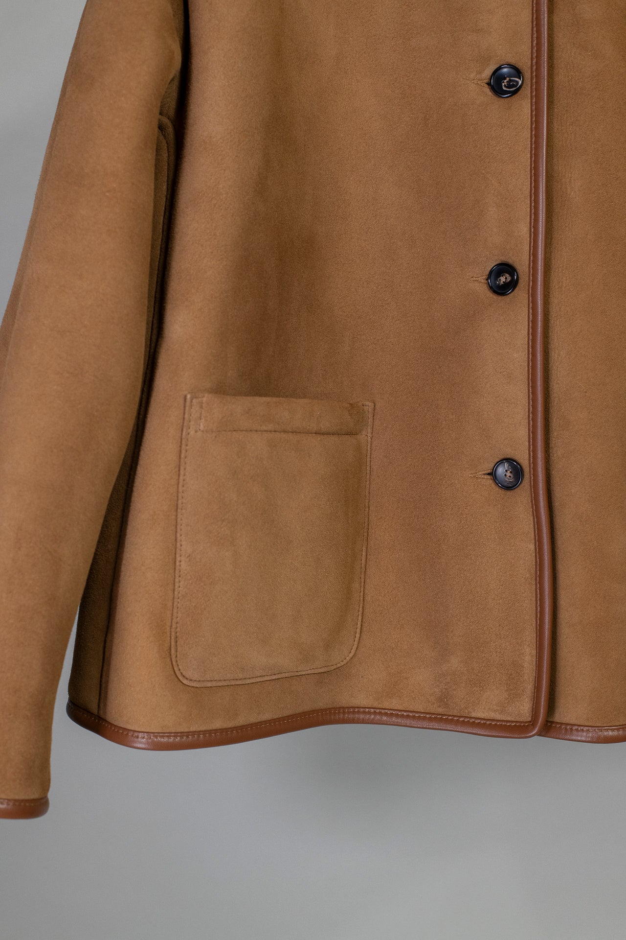 Suede Back Curly Hair Avis Jacket