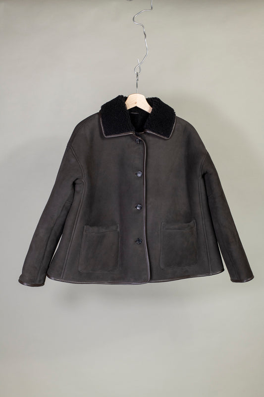 Suede Back Curly Hair Avis Jacket