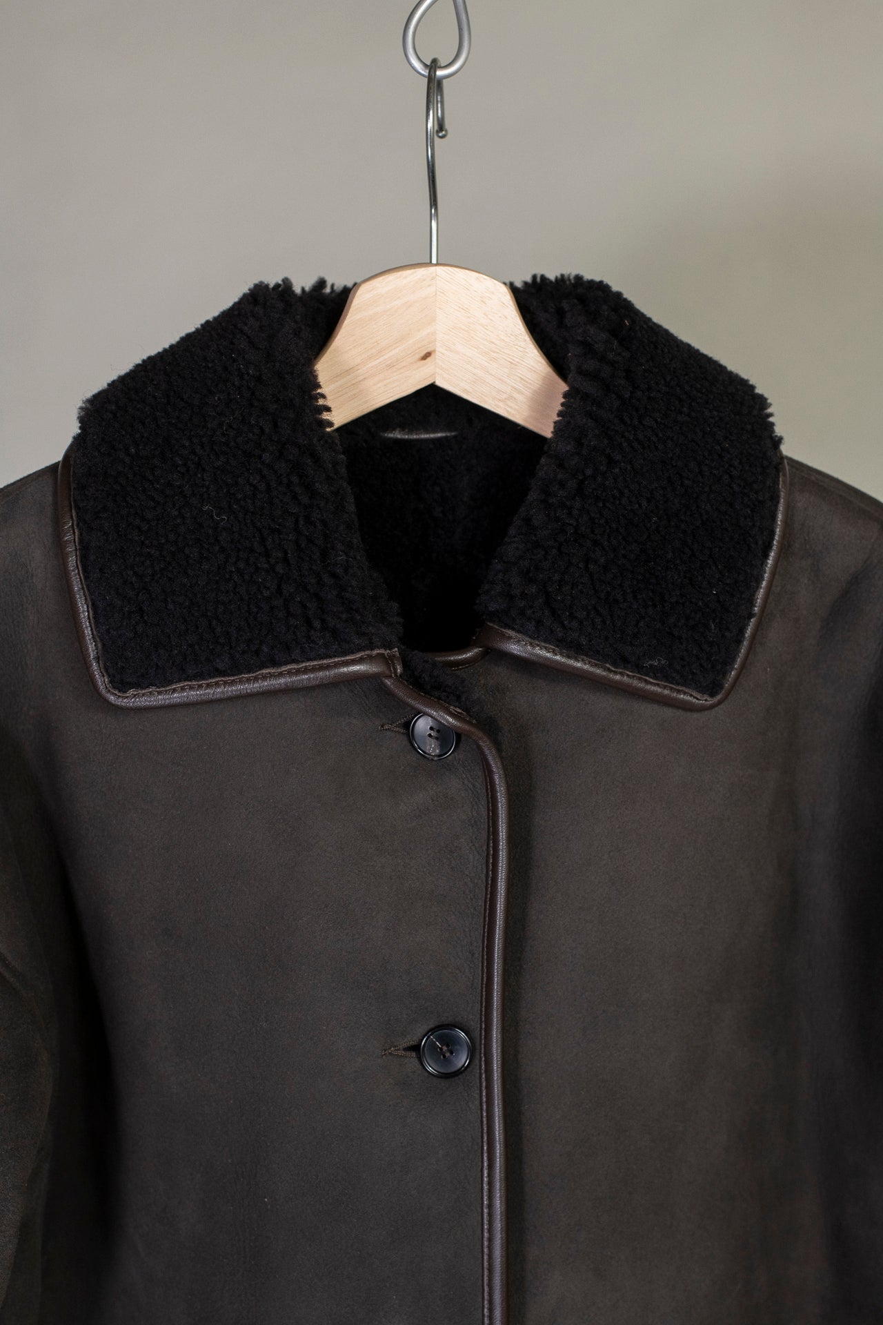 Suede Back Curly Hair Avis Jacket