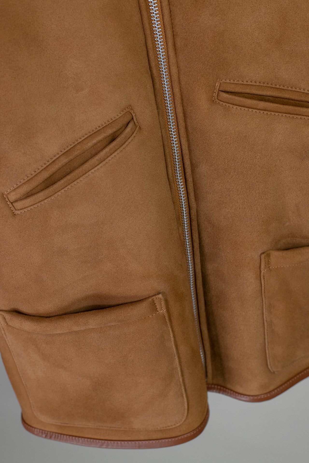 Suede Back Curly Hair Sheepskin Flying Jacket