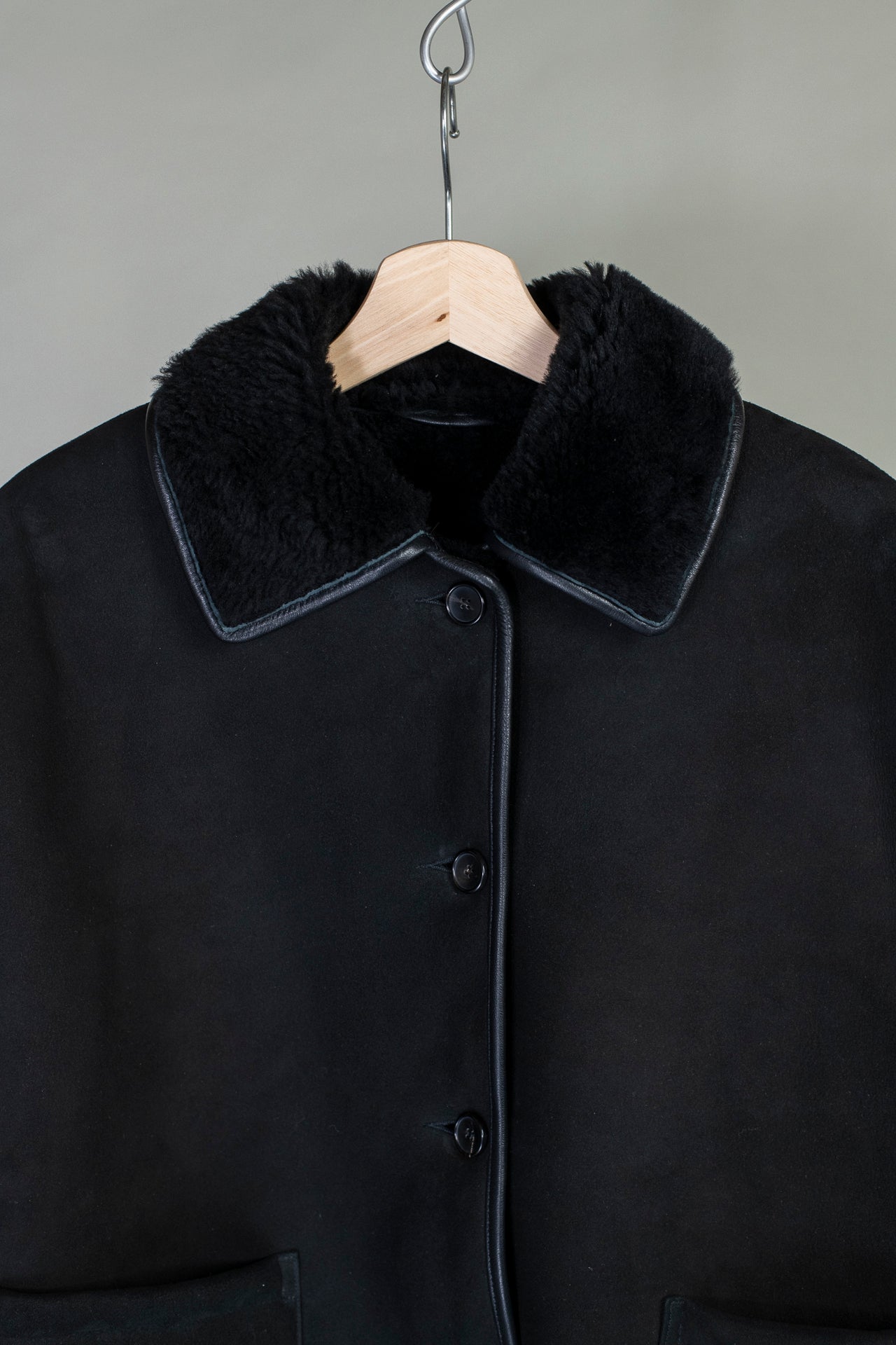 Suede Back Curly Hair Avis Jacket