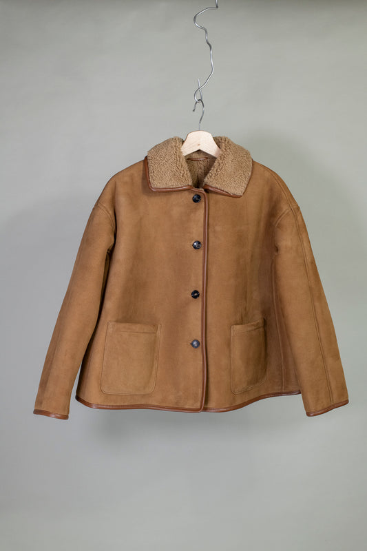 Suede Back Curly Hair Avis Jacket