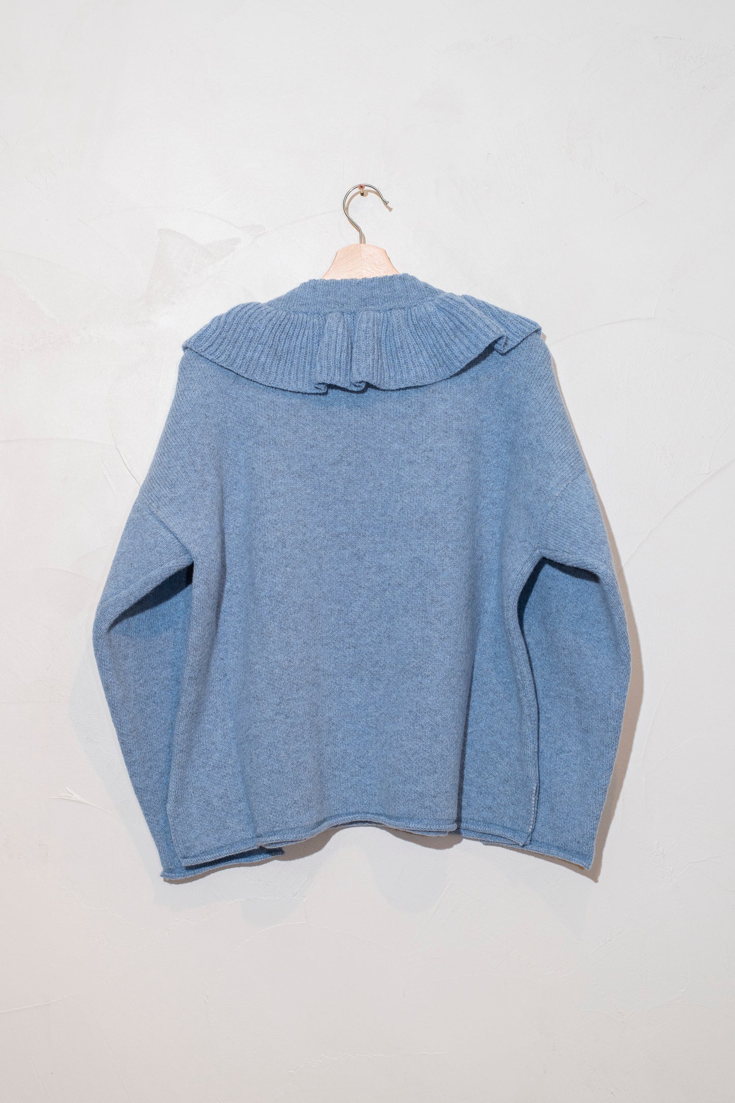 british lambswool ruffle neck pullover