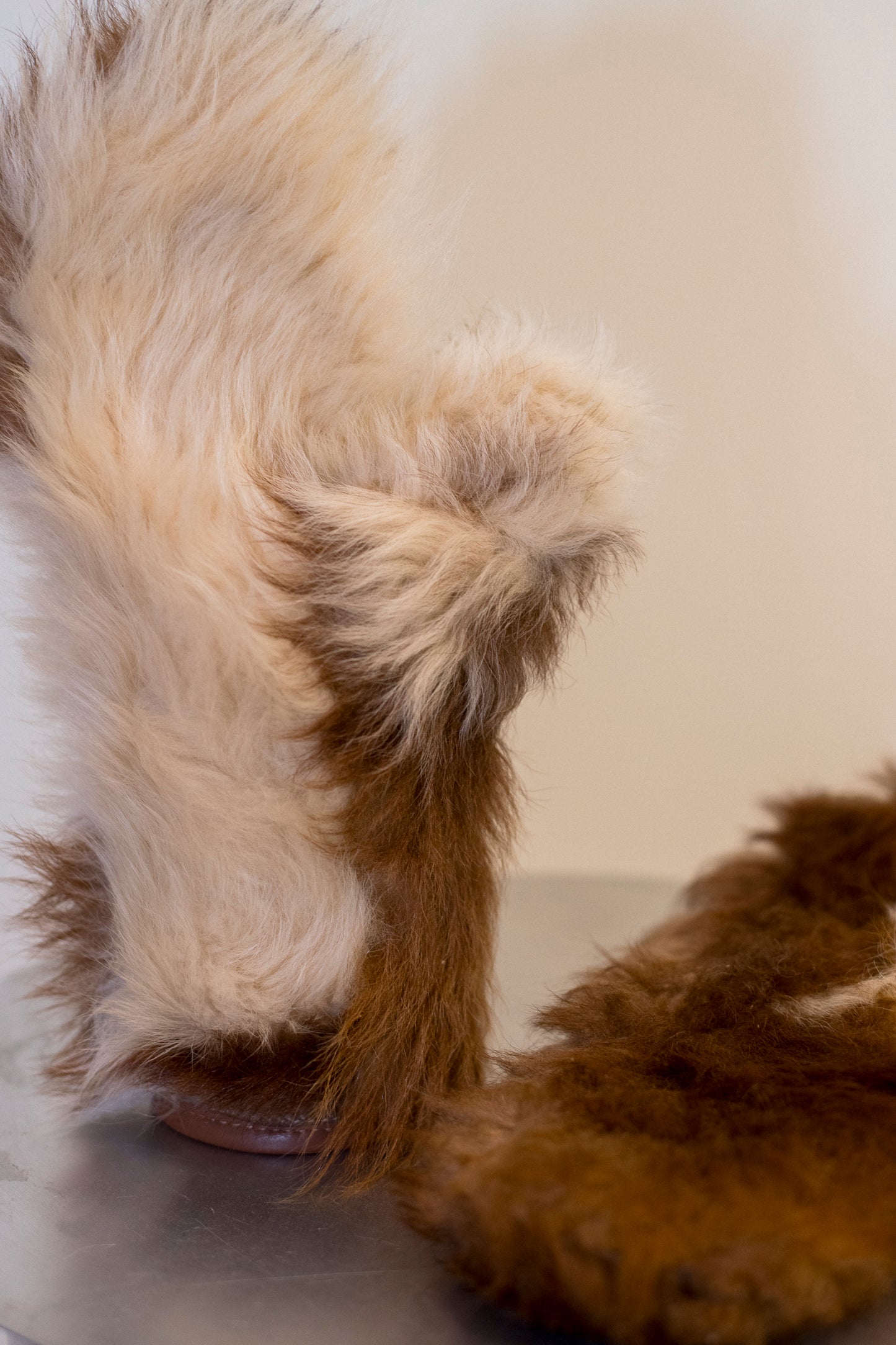 cow sheepskin mittens