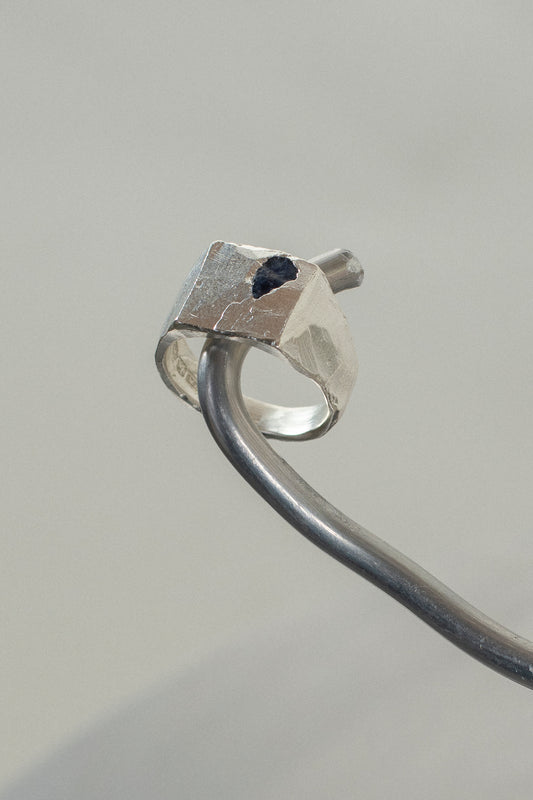 Una Square Sapphire Signet -Ring