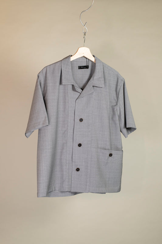 uniform shirt wool linen plaid