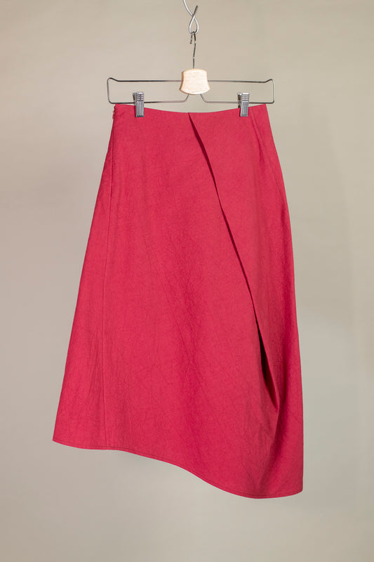 pleated drape skirt
