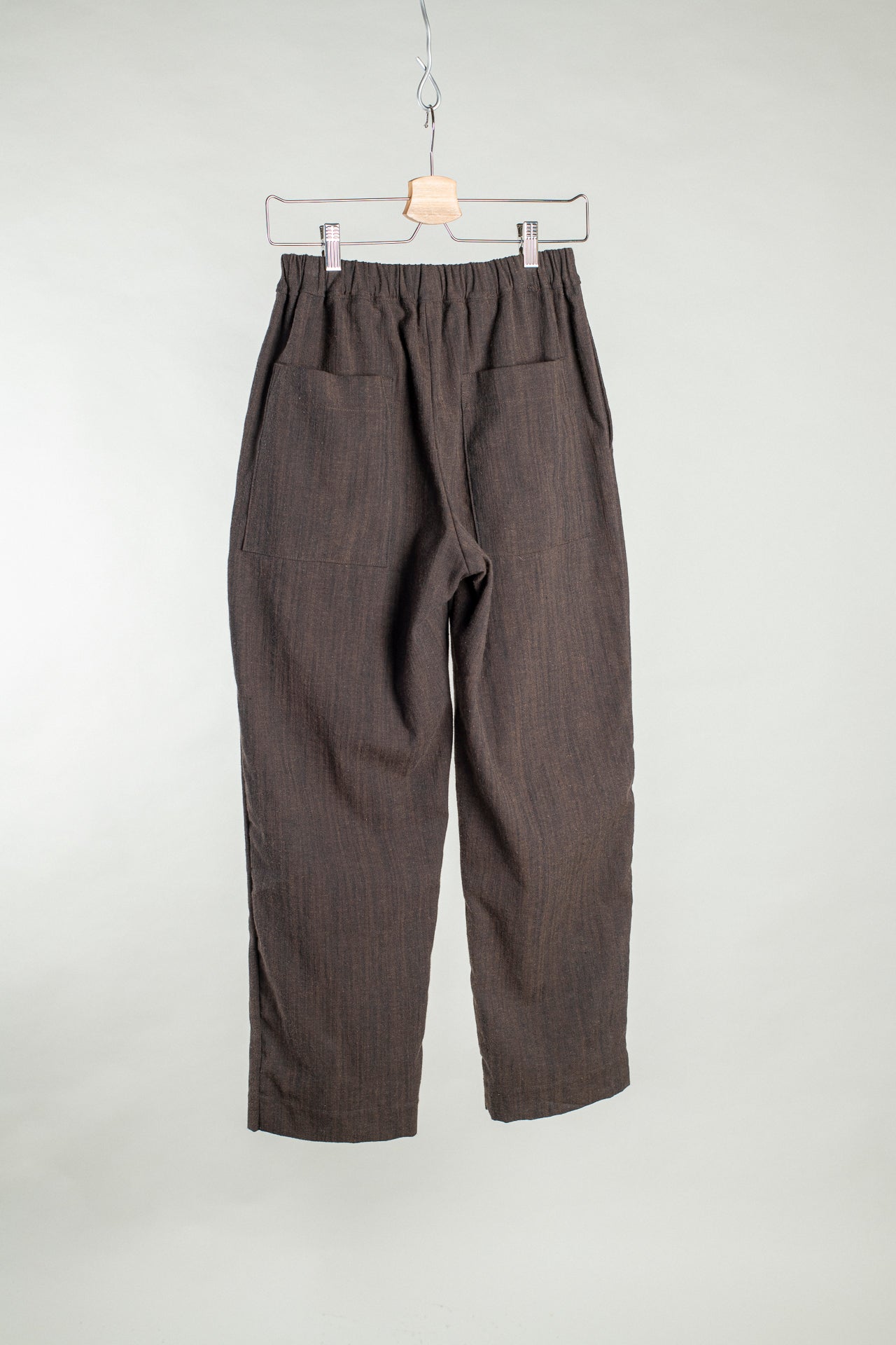 Cafe Pant - Brown Slub Cotton
