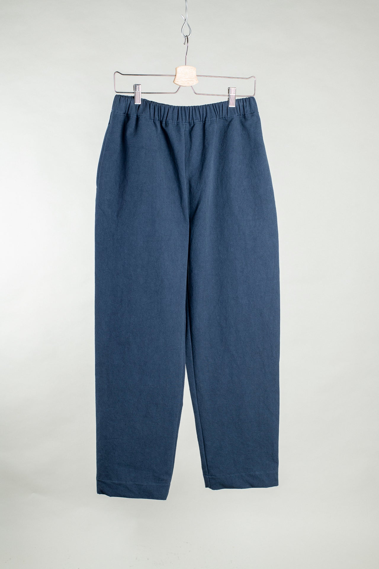 Cafe Pant - Navy Cotton Linen Canvas