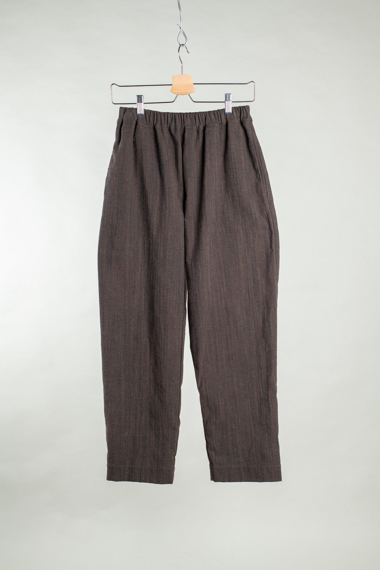 Cafe Pant - Brown Slub Cotton
