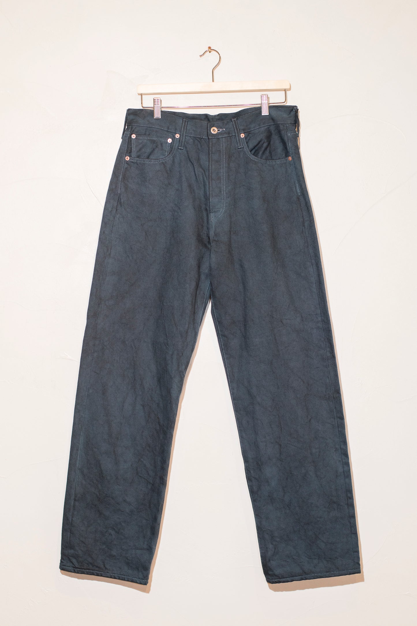 denim straight pants