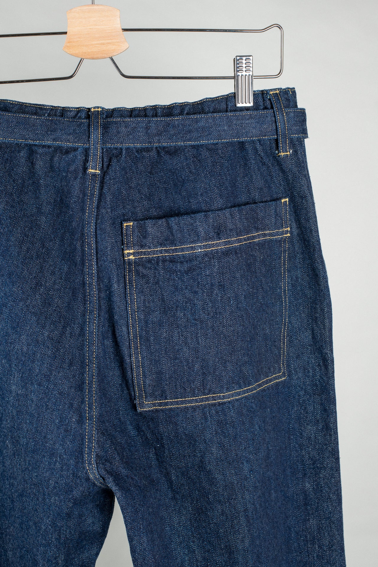 Belted Trouser- Raw Denim