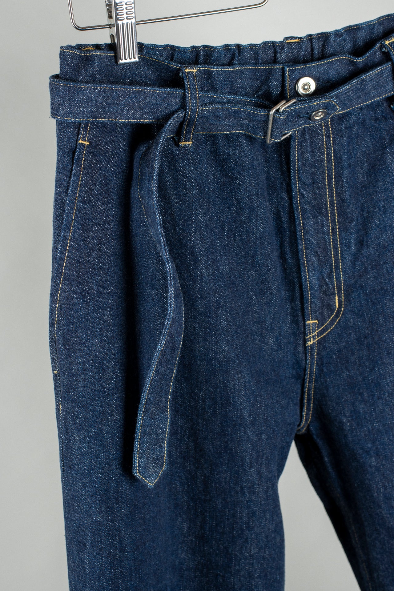 Belted Trouser- Raw Denim