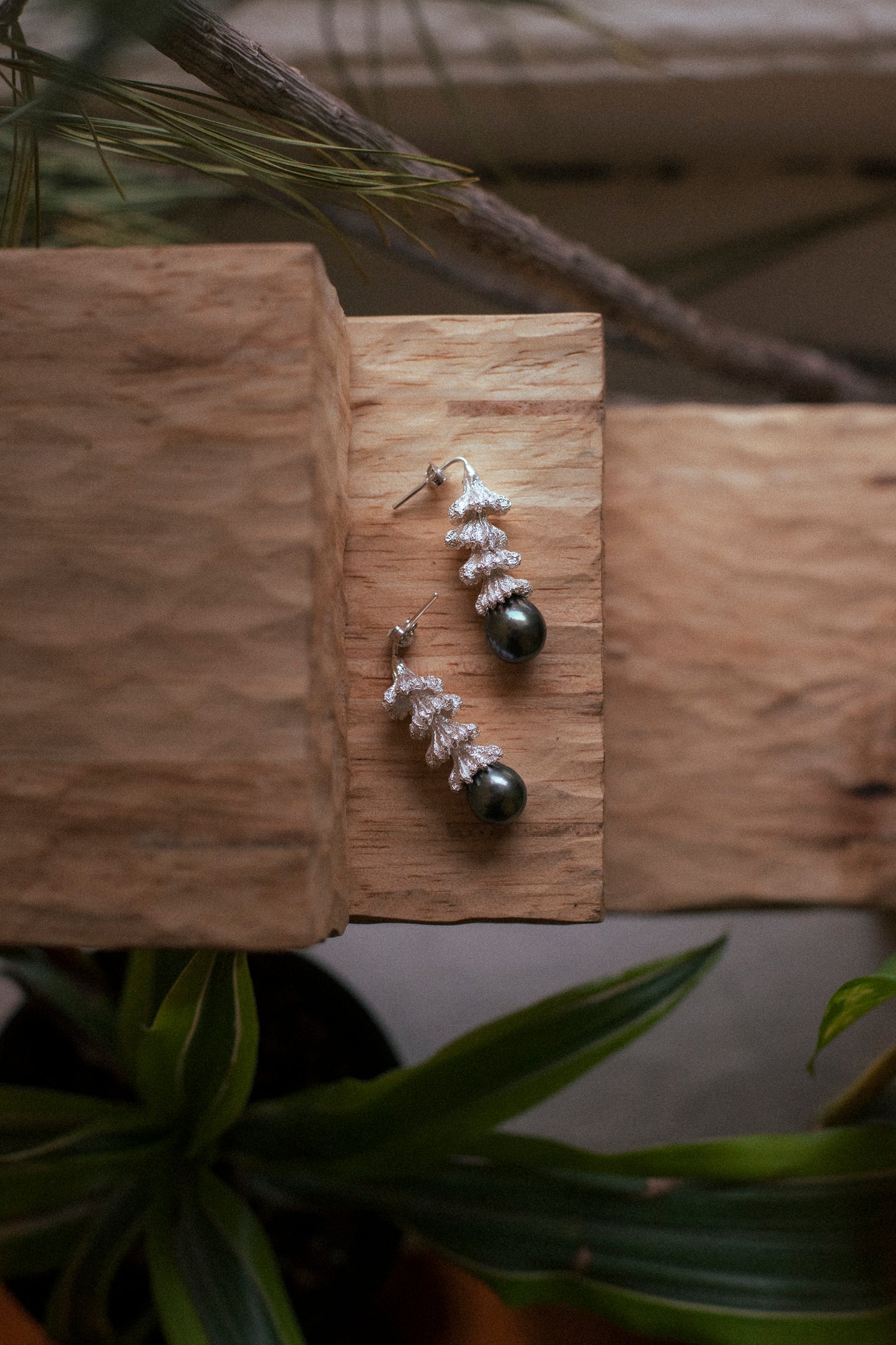 seed pod earrings