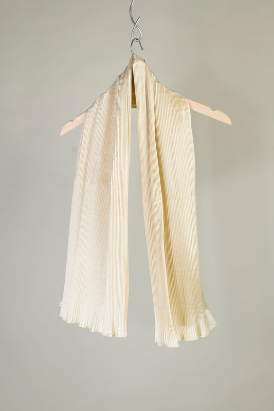 Pleated Scarf - Silk Dupion