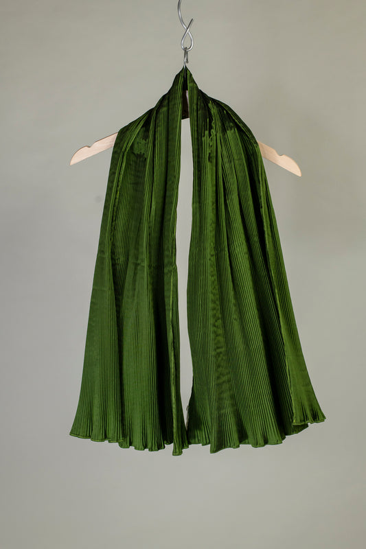 Pleated Scarf - Silk Dupion