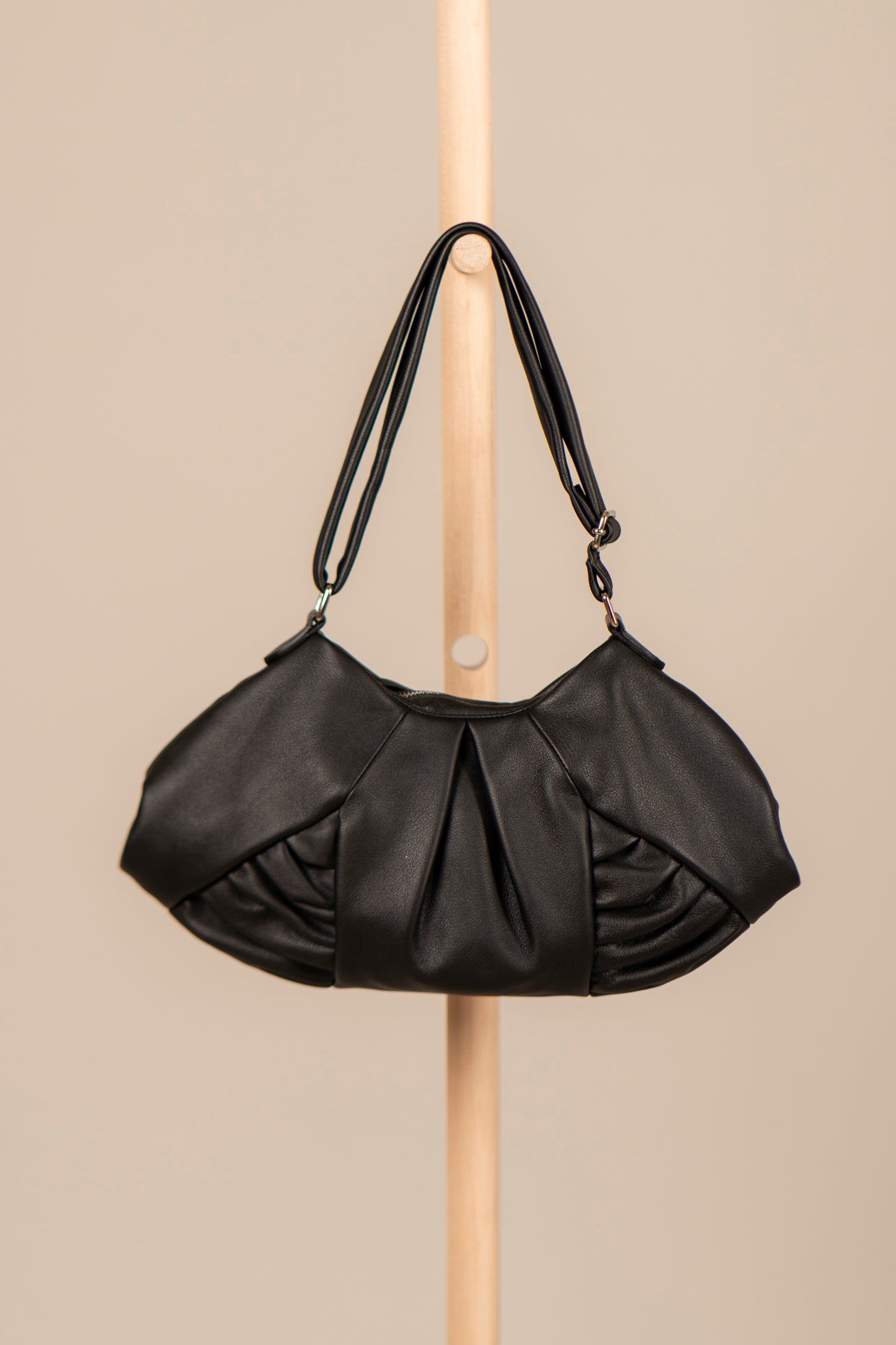 leather dumpling bag